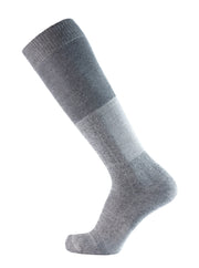 Calza da sci tecnica con lana aggiunta, gambaletto - grigio perla