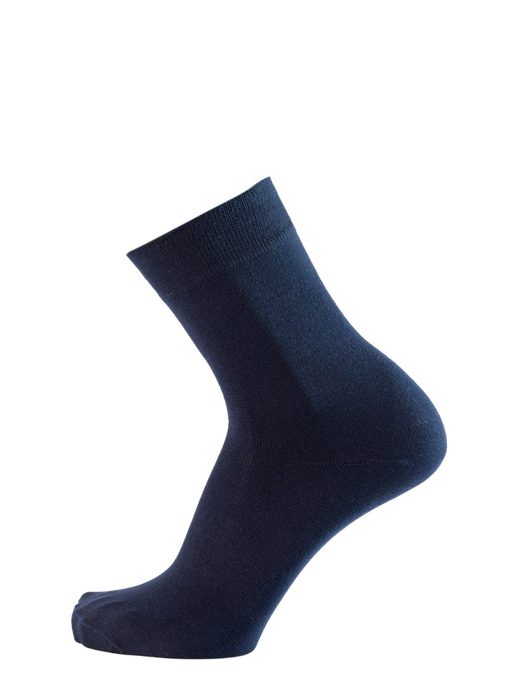 Calza casual mezza gamba in caldo cotone organico - blu
