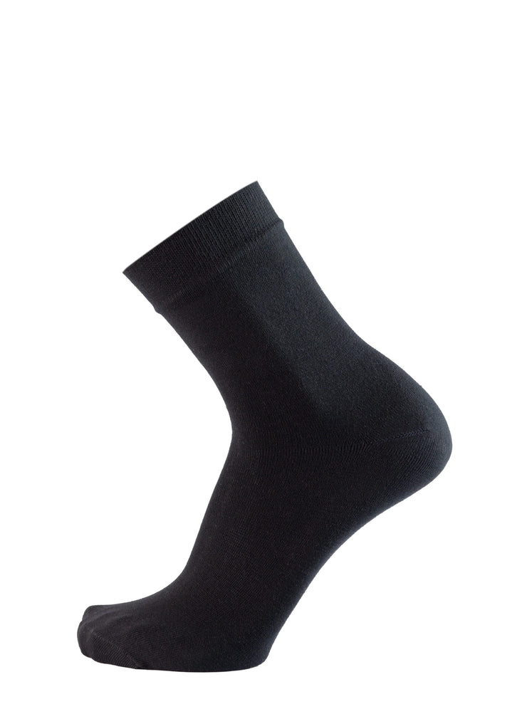 Calza casual mezza gamba in caldo cotone organico - nero