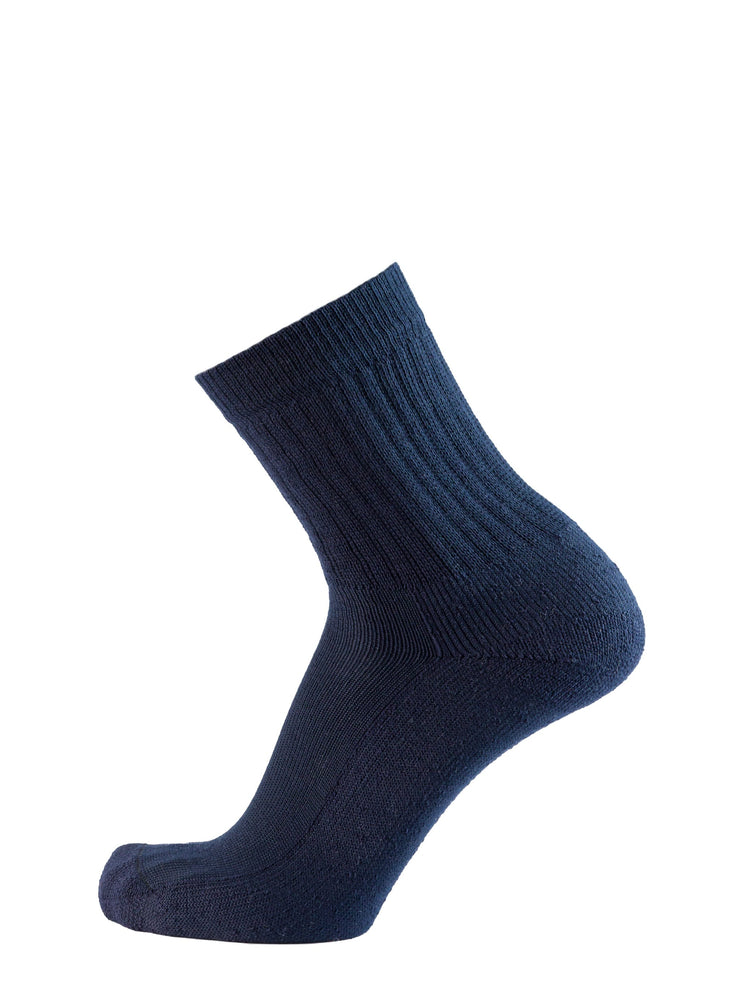 Calza da tennis artigianale con soletta in spugna - mezza gamba - blu