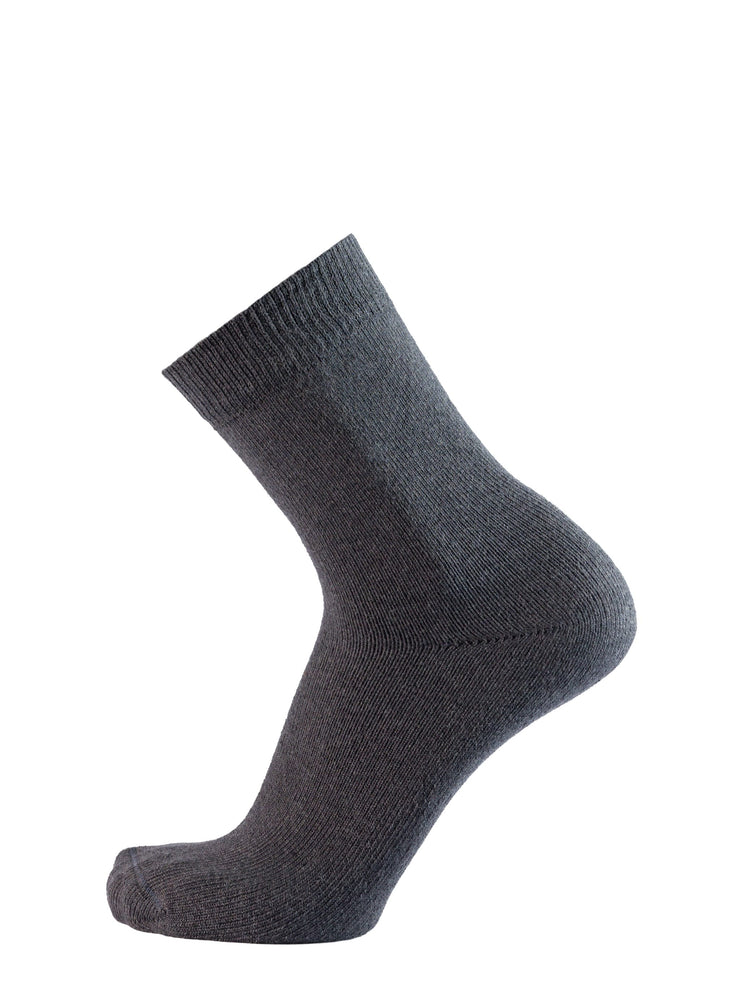 Calza casual artigianale mezza gamba spessa in cotone organico - antracite