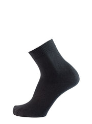 Calza casual artigianale mezza gamba spessa in cotone organico - nero