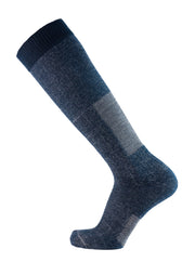 Calza da sci tecnica con lana aggiunta, gambaletto - blu