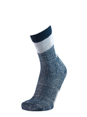 Calza da sci e ciaspole tecnica con lana merino aggiunta a mezza gamba - blu - fronte