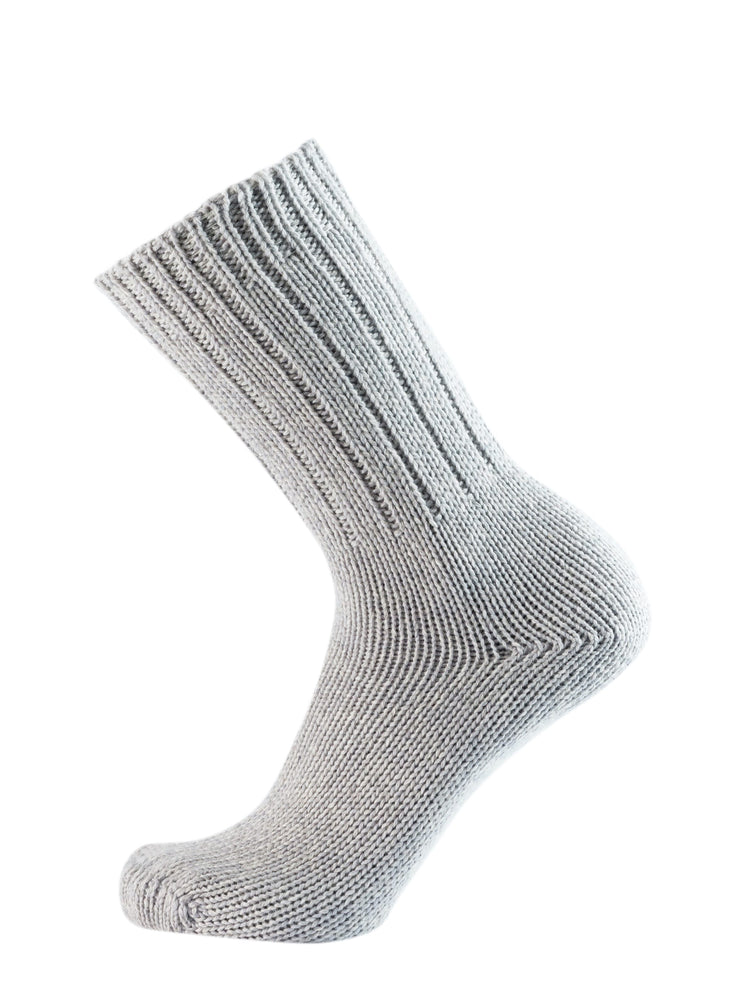 Calza norvegese in pura lana pesante Merino - grigio