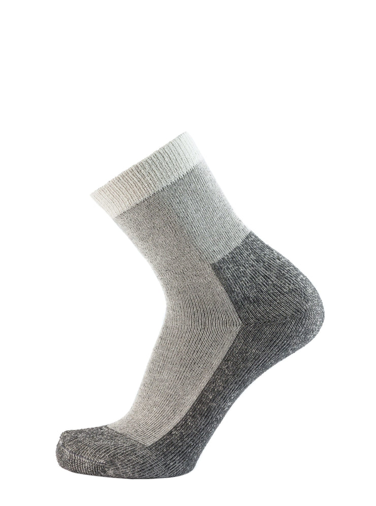 Calza mezza gamba da escursionismo in fibre tecniche di Coolmax - grigio perla