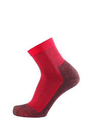 Calza mezza gamba da escursionismo in fibre tecniche di Coolmax - rosso